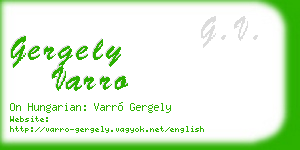 gergely varro business card